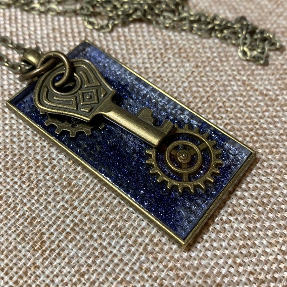 Key Gears Necklace Handmade New One of a kind. - Picture 3 of 8